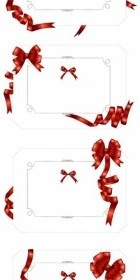 Vector 4 Winding Ribbon Of Blank Card Vector Art