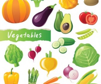 Vector Vegetables Image 01 Vector Art