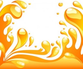Vector Orange Liquid 3 Background Vector Art