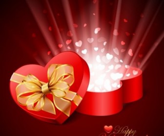 Vector Valentines Day Card Illustration Heart Vector Art