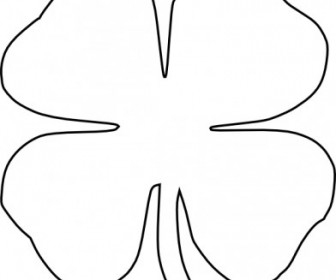 Vector Four Leaf Clover Vector Clip Art