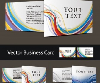 Vector Three Beautiful Business Card Vector Art