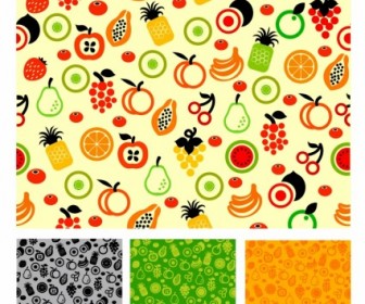 Seamless Fruit Pattern Vector