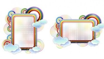Rainbow Frame Vector