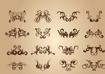 Classic Floral Elements Vector Pack