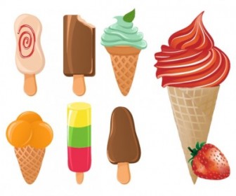 Vector Ice Cream Popsicles Vector Art