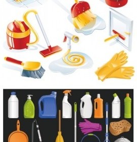 Vector Cleaning Supplies Icon Vector Graphics
