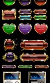 Vector Luxury Common Buttons 02 Web Design Vector Graphics