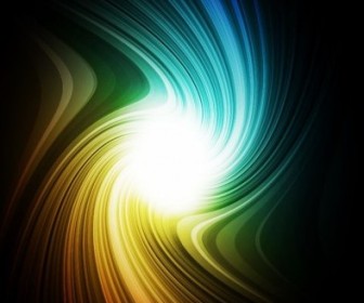 Vector Rainbow Swirl Background Vector Art