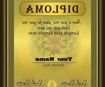 Vector Gorgeous Diploma Certificate Template 04 Vector Art