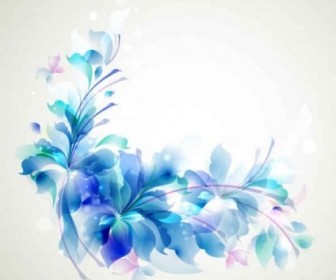 Vector Elegant Blue Flower Background Vector Art