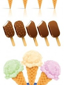 Vector Popsicles And Cones Vector Art