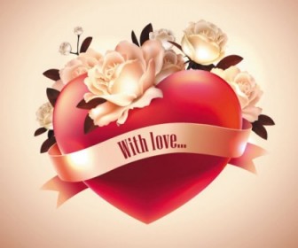 Heart Love Label Vector Valentine