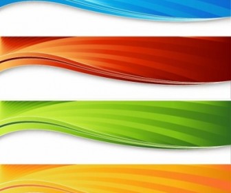 4 Colorful Banners Vector Graphic