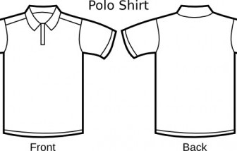 Polo Shirt Template Vector Clip Art