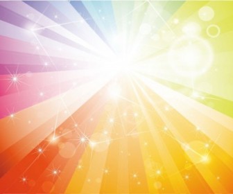Free Rainbow Galaxy Vector Background Vector Background