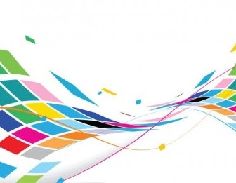 Abstract Wavy Design Colorful Background Vector