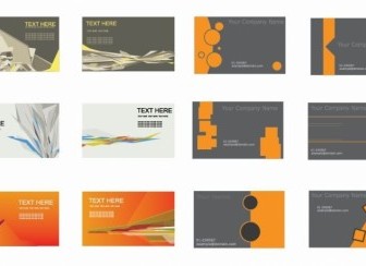 Vector Set Of Business Cards