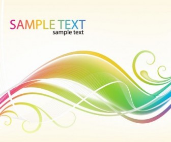 Abstract Colorful Swirl Waves Vector Background