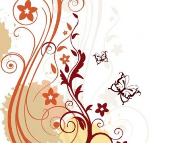 Abstract Floral Background Vector