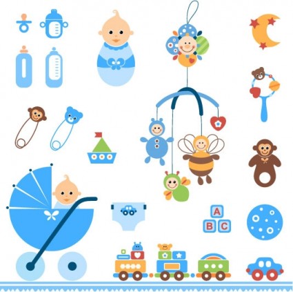 Cute Baby Toys Vector Vector Misc - Ai, Svg, Eps Vector Free Download