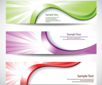 Color Dynamic Lines Of The Banner Vector