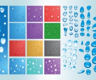 Water Drops Vector Background