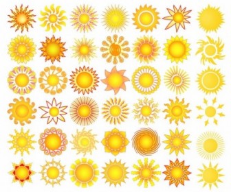 Sun Elements Collection Vector