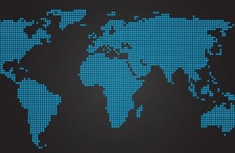 Dotted World Map Vector background