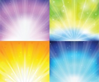 Colorful Sunburst Graphics Vector Background