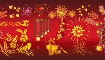 Chinese New Year Celebration Background Vector