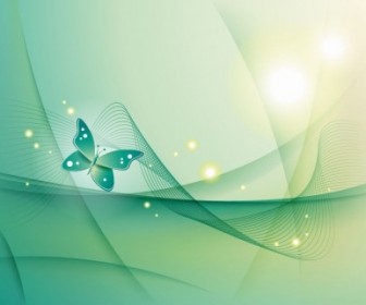 Abstract Backgorund With Butterfly Vector