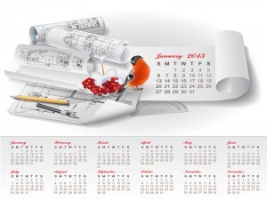Creative Calendar 2013 Design Vector