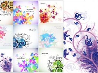 Trend Vector Floral Cards Flower Cards Illustration