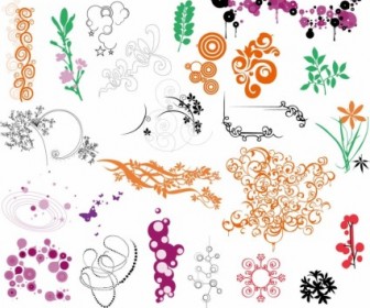 Nature Ornaments Texture Pattern for Vector Frame Collection