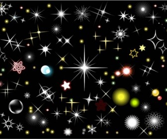Stars And Light Effects Vector Background