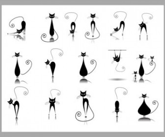 Illustration of Black cat silhouette