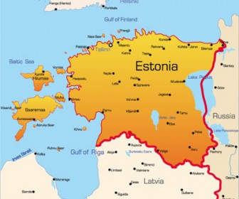 World Maps Estonia Illustration