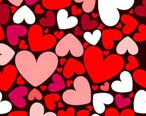Seamless Heart pattern for Valentine Card