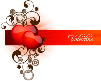 Vector Valentine Heart Label