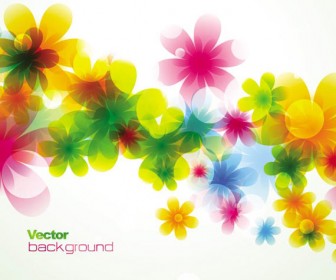 Stylish colorful flower vector art