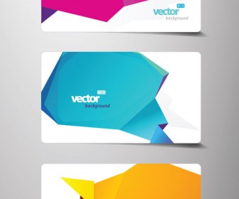 Origami Business Card Vector