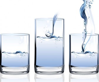Stock Vector water in glass