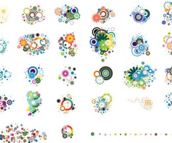 Colorful Flowers Vector Pack