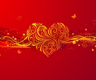 Vector Abstract Valentines Day Background
