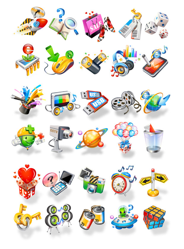 Digital 3D Icons Vector - Ai, Svg, Eps Vector Free Download