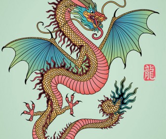 Year of the Dragon Vector Art