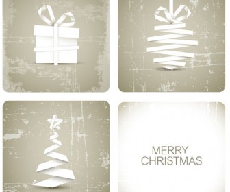 Christmas card vector pack 02