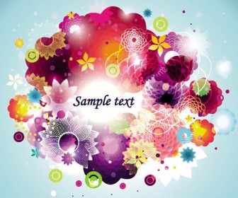 Colorful Spring Flower Vector Background