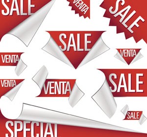 Red Special Sale Sticker Vector